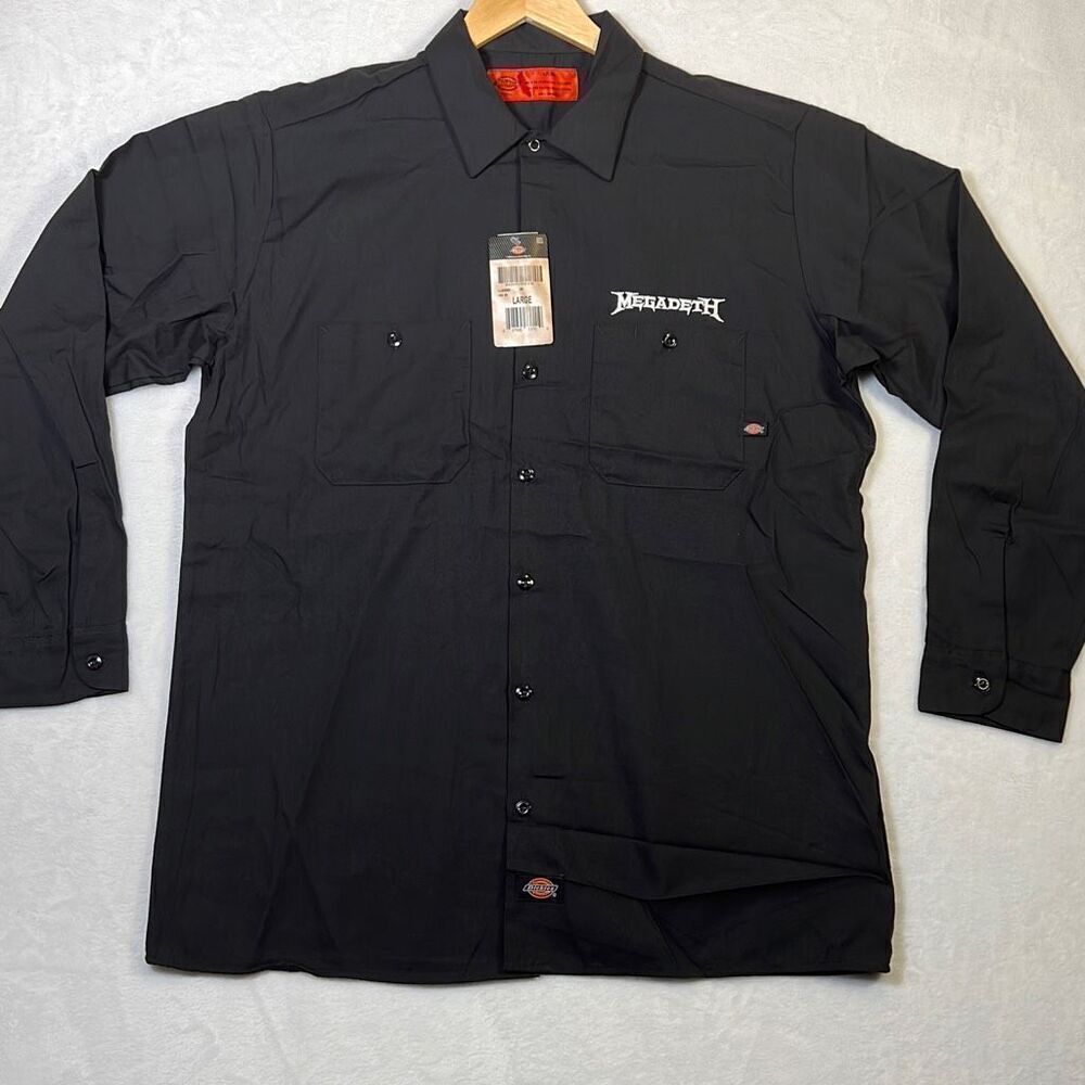 Megadeth vintage Dickies collab Button down concert release shirt NWT Men Large - Picture 2 of 9